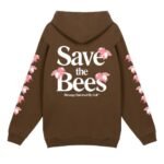 Save The Bees Brown Hoodie