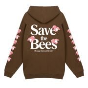 Save The Bees Brown Hoodie