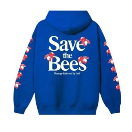 Save the Bees Blue Hoodie