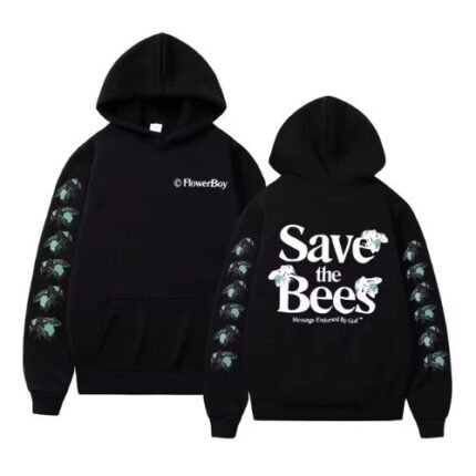 # Tyler The Creator Flower Boy Save The Bees Merch Hoodie Add a vibrant touch to your streetwear collection with the Tyler The Creator Flower Boy Save The Bees Merch Hoodie. Inspired by the colorful aesthetic of *Flower Boy* and the iconic "Save The Bees" design, this premium hoodie combines bold creativity with everyday comfort, making it a must-have for fans of music-inspired fashion. Crafted from a premium cotton-blend fabric, this hoodie delivers a soft, warm, and breathable feel for all-day comfort. Its durable construction is designed to retain its shape, softness, and quality through regular wear, making it ideal for casual outings, concerts, travel, outdoor adventures, or relaxing at home. Inspired by Flower Boy, the signature style of Golf Wang, and the creative vision of Tyler, The Creator, this hoodie features a nature-inspired graphic design that blends colorful artwork with contemporary streetwear appeal. Designed with a relaxed unisex fit, it provides exceptional comfort and freedom of movement for both men and women. The adjustable drawstring hood offers extra warmth and customizable coverage, while the spacious kangaroo pocket provides convenient storage and a cozy place to keep your hands warm. Ribbed cuffs and hem help preserve the hoodie's shape and ensure long-lasting durability. Pair it effortlessly with jeans, joggers, cargo pants, or shorts for a stylish everyday outfit that's perfect for concerts, travel, or casual streetwear. ### Key Features * Premium cotton-blend fabric for softness and durability * *Flower Boy* and Save The Bees-inspired graphic design * Adjustable drawstring hood for added comfort and warmth * Spacious kangaroo pocket for convenience and storage * Relaxed unisex fit for men and women * Ribbed cuffs and hem for lasting shape retention * Breathable and comfortable for year-round wear * Ideal for casual wear, concerts, travel, and everyday streetwear styling ### Why You'll Love It The Tyler The Creator Flower Boy Save The Bees Merch Hoodie combines iconic album-inspired artwork with premium comfort and timeless streetwear style. Its relaxed fit, durable construction, and bold design make it an essential hoodie for fans looking to express their individuality.