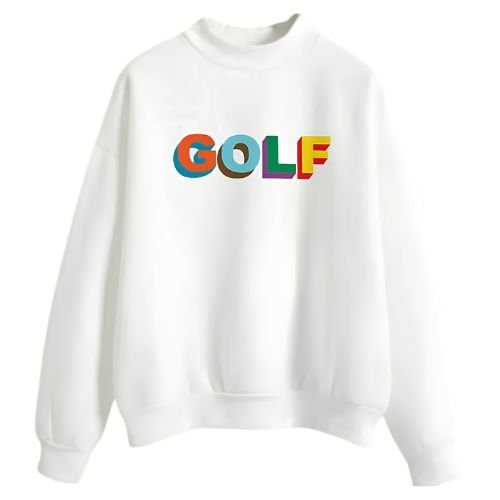 Punk Casual Pullover Golf Logo Streetwear