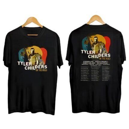 Tyler Childers On The Road Tour 2 Side T-Shirt Black