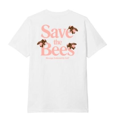 Save The Bees Tee White Pink Summer