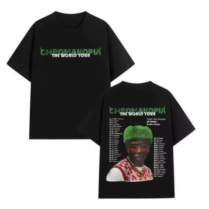 New Summer Tyler The Creator Chroma Black World Tour T-Shirt